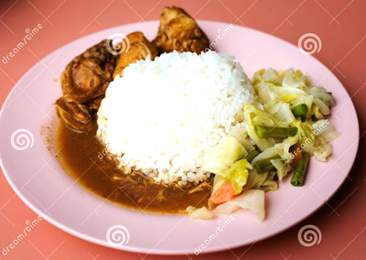 Rice With Local Chicken