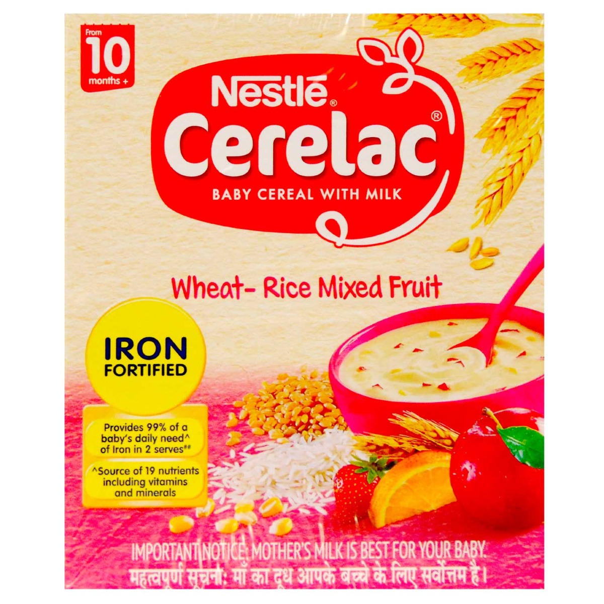 nestle cerelac  10 , wheat-rice mixed fruit( 10 to 24 months)