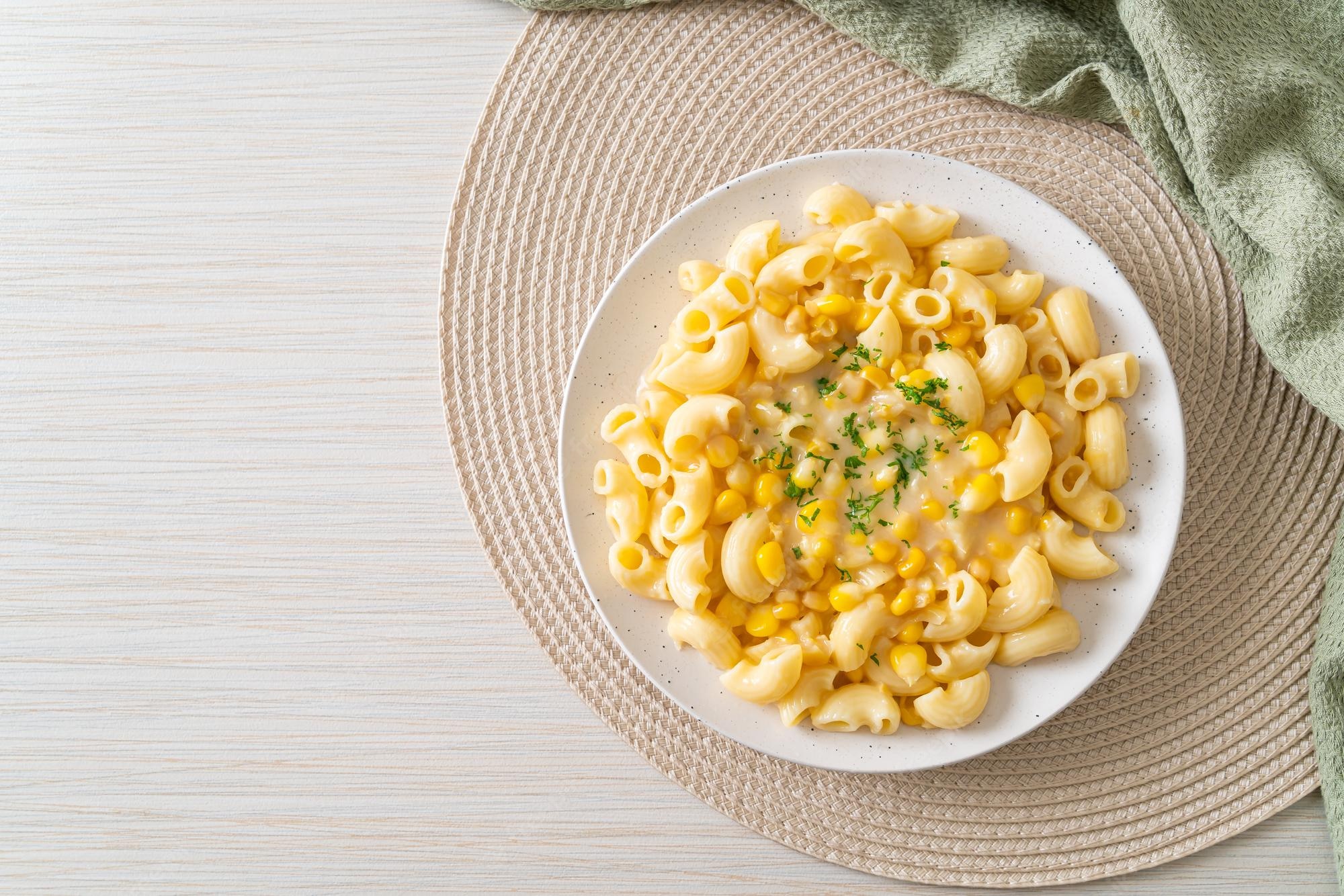 Cheese corn pasta 
