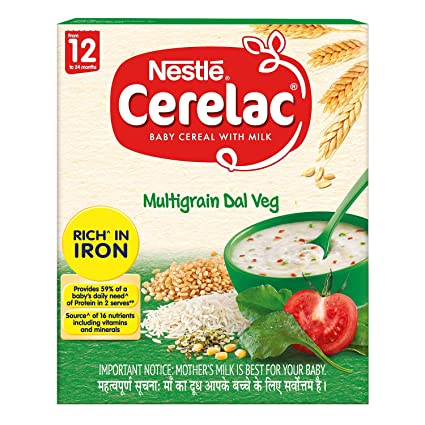 nestle cerelac 12 , multigrain dal veg (12 to 24 months)