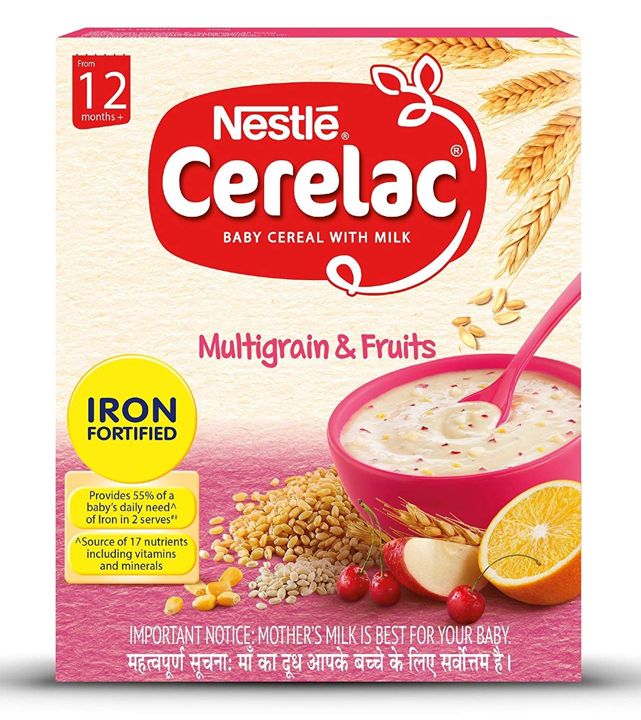 Nestle cerelac (12 months+)multigrain & fruits