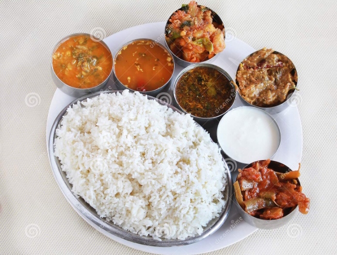Veg rice thali