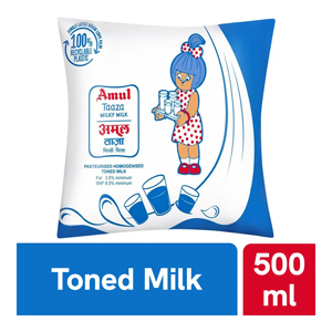 AMUL TONED MILK 500ML