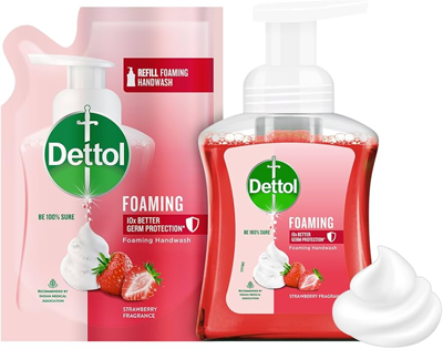 DETTOL FOAMING STRAWBERRY FRAGRAANCE HW 250ML200ML