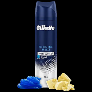 GILLETTE REFRESHING BREEZE COCA BUTTER SHAVE GEL 195