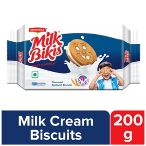 BRITANNIA MILK BIKIS MILKY SANDWICH 200G