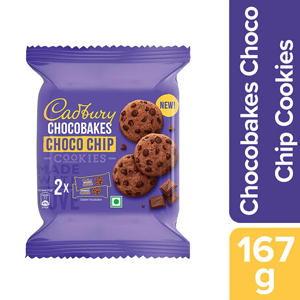CADBURY CHOCOBAKES CHOCO CHIP COOKIES 167G
