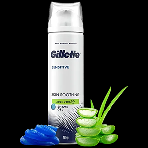 GILLETTE SKIN SOOTHING ALOE VERA SHAVE GEL 195G
