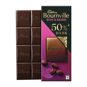 CADBURY BOURVILLE RUM & RAISIN 50% DARK 80G