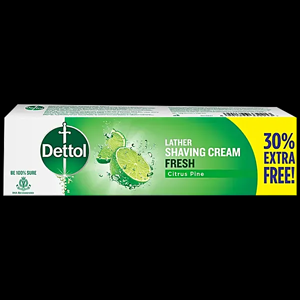 dettol lather shaving cream fresh citrius pine 78g