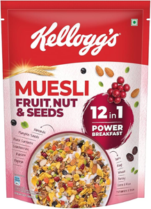 KELLOGS MUESLI WITH FRUIT NUT AND SEEDS 500G