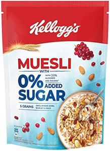 KELLOGS MUESLI WITH NO ADDED SUGAR 500G