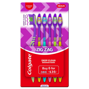 COLGATE ZIG ZAG TOOTHBRUSH 6N
