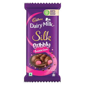 CADBURY DAIRY MILK SILK BUBBLY BUBBLE GUM 120G